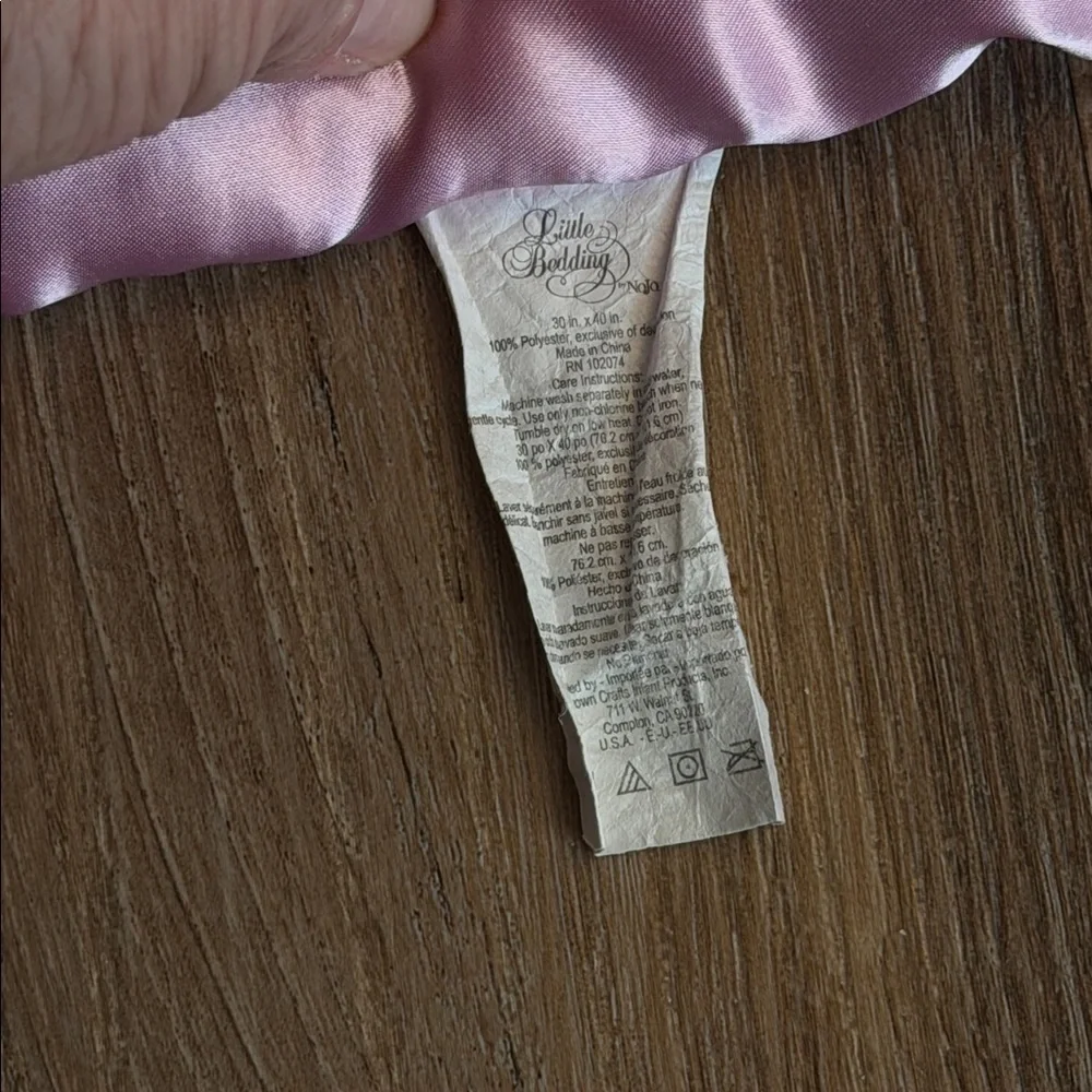 Little‎ Bedding by Nojo Pink Swirl Satin Trim Little Princess Crown Baby Blanket